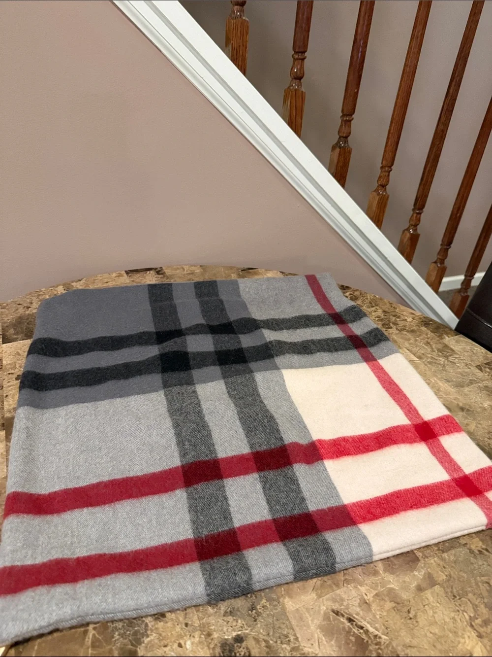 Williams Sonoma Plaid 100% Lambswool Accent Pillow Cover, 22” x 22”